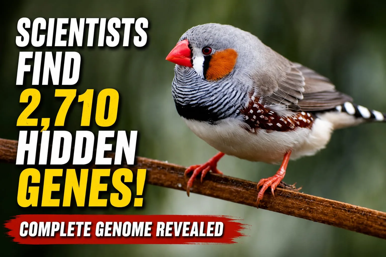 Scientists Produce First Complete Zebra Finch Genome, Find 2,710 Hidden Genes
